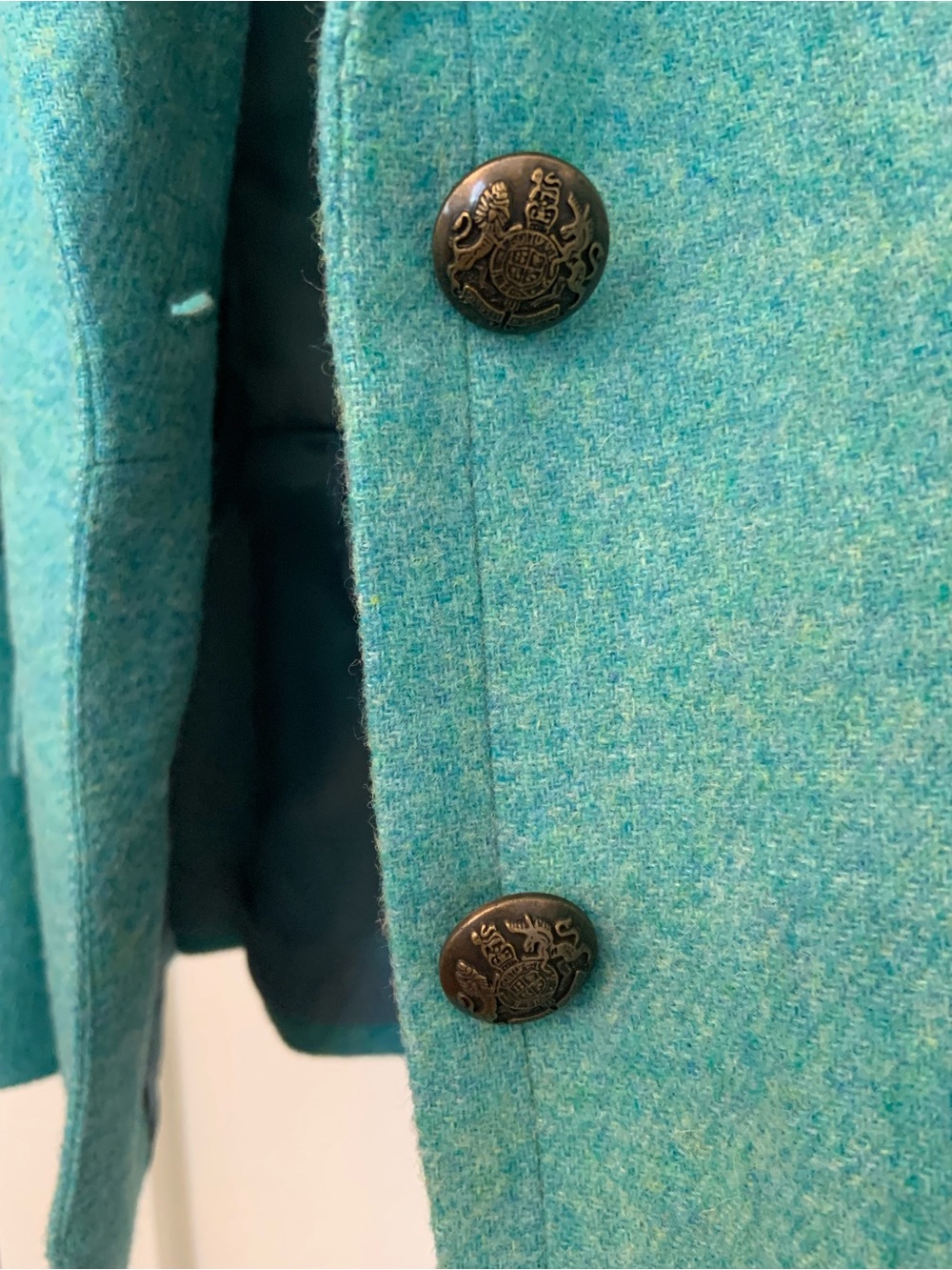Talbots Teal Wool-Blend Women’s Blazer Classic Tailored Jacket - Picture 9 of 16